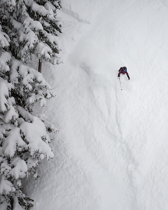 photo by Colton Stiffler Skiing, Bridger Bowl, Pierre's Knob