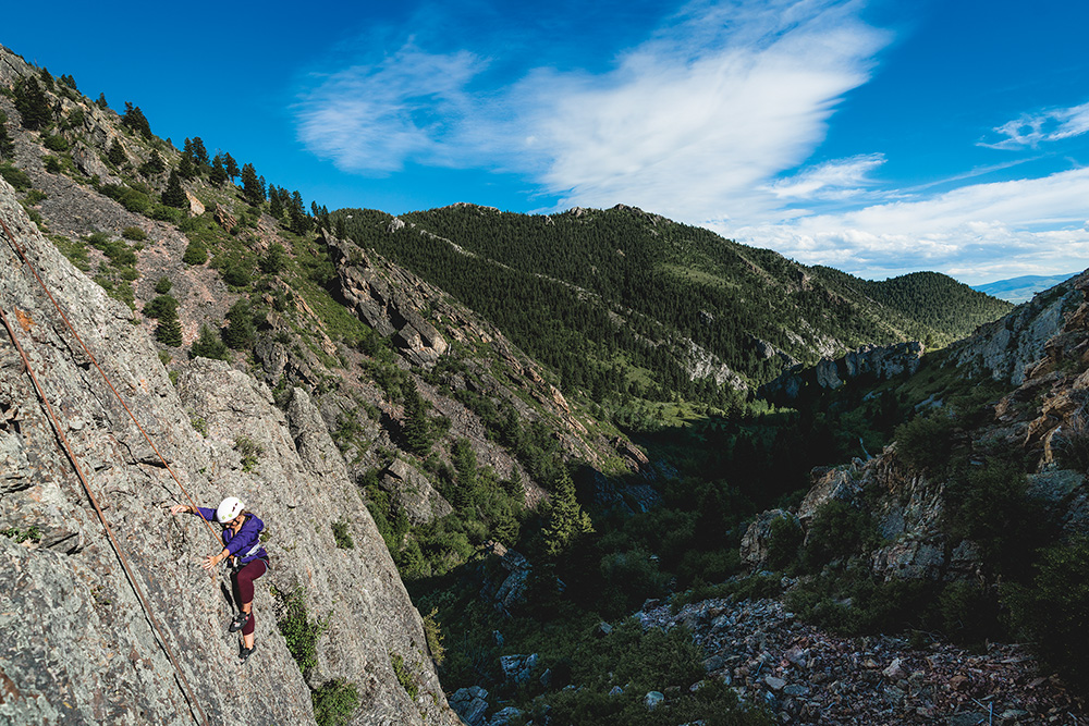 photo courtesy Visit MT climbing rock helmet outside