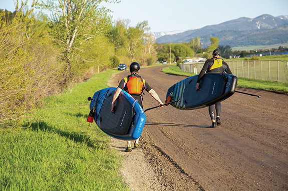 Photo by Ian Roderer streamboarding, paddleboarding, Bozeman