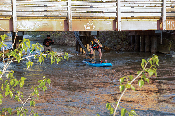 Photo by Ian Roderer streamboarding, paddleboarding, Bozeman
