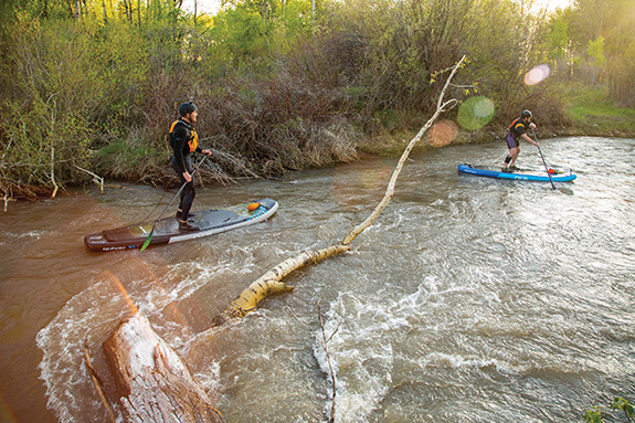 Photo by Ian Roderer streamboarding, paddleboarding, Bozeman