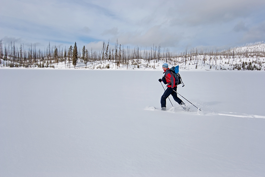 photo by Mark Weber snowshoeing outside bozeman montana