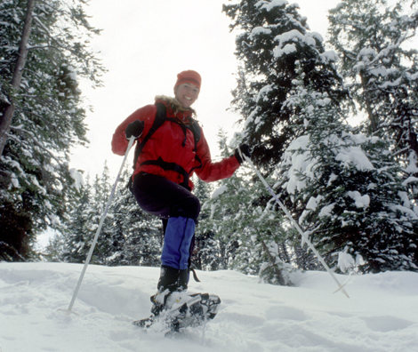 photo by Peter Ponca snowshoeing outside bozeman montana