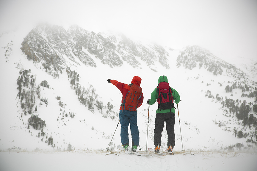 photo by Simon Peterson backcountry skiing outside bozeman