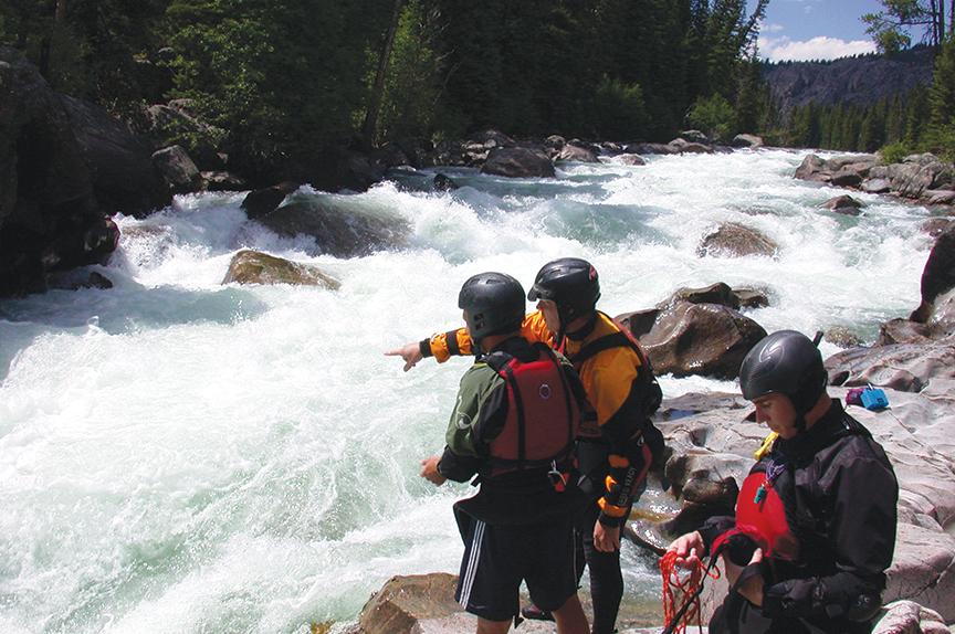 photo by Dave Schroeder whitewater rescue outside bozeman kayaking