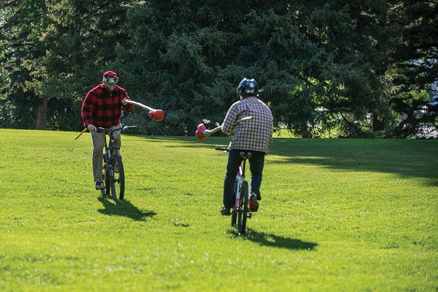 photo by Bob Allen Outside Bozeman Bike Jousting