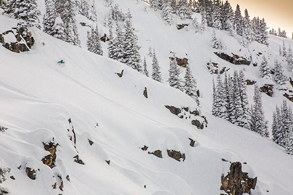 Photo by Kene Sperry Backcountry Skiing, Big Sky, Yellow Mule Cabin