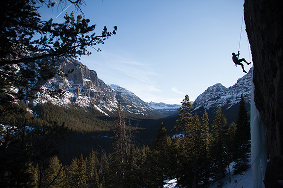 Photo by Sam Magro Ice Climbing, Hyalite Canyon, Bozeman, Montana
