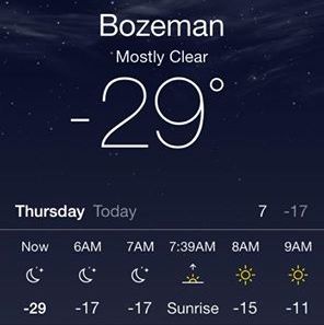 Winter Weather in Bozeman Weather in Bozeman