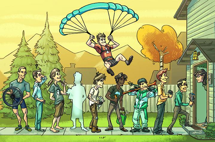 illustration by Steve Downer dating, bozeman, guys, stereotypes