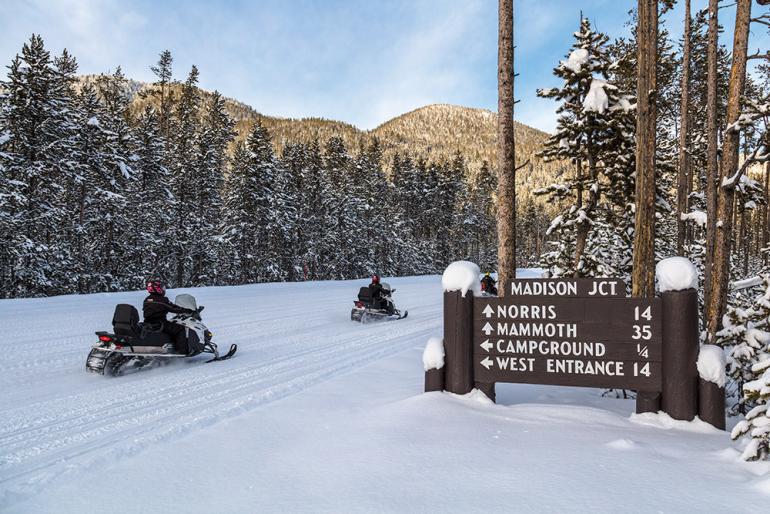snowmobiling West yellowstone
