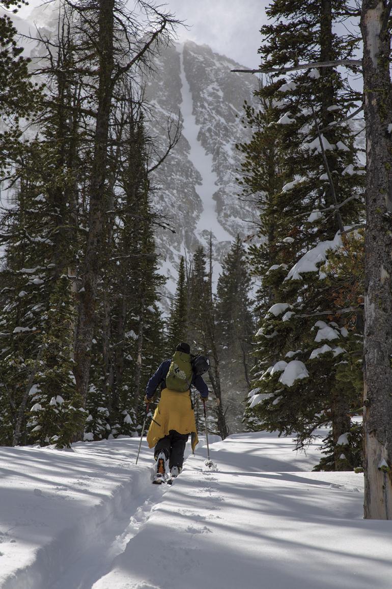 photo by Simon Peterson bell lake yurt, skinning, backcountry skiing