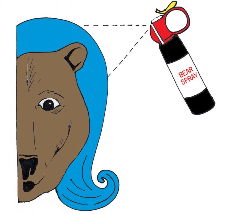 illustration by Kate Tomkinson Bear Spray Hair