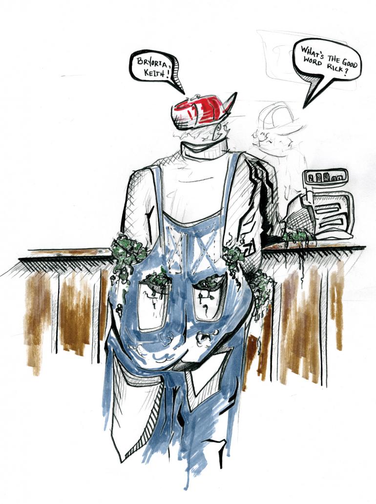 illustration by Ryan Wilson Rick Bass Bear Spray