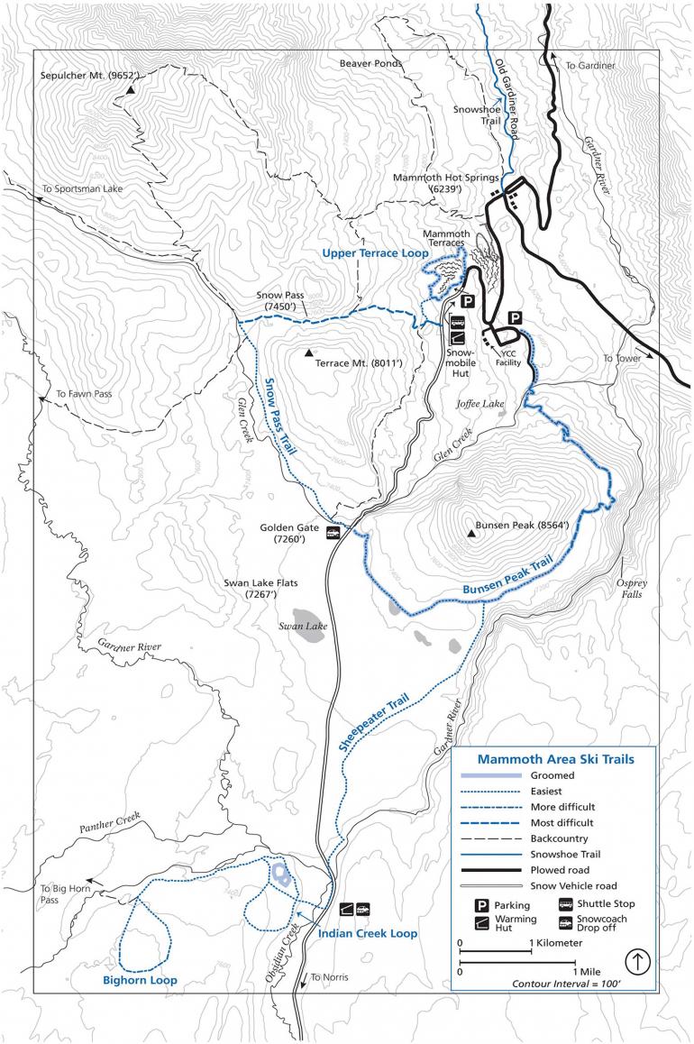 Mammoth ski trail map