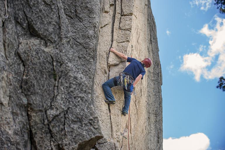 Photo by David Wells Climber, outside, Fear Knot