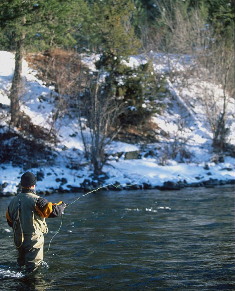 Photo by Jim Franklin Winter Fly Fishing, Bozeman, Montana