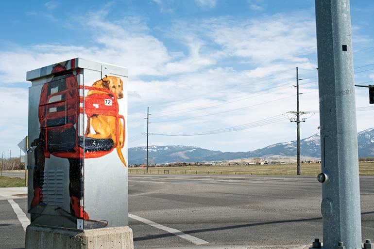 Photo by Nolan Blunck Utility Box Wrap, Bozeman