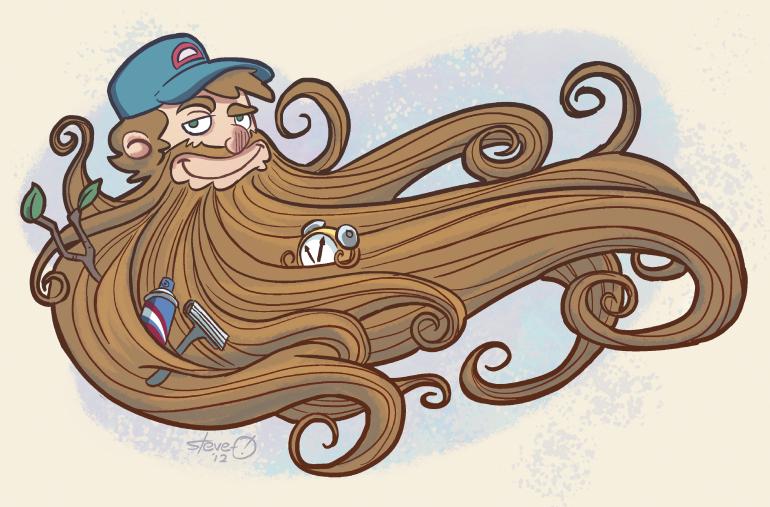 illustration by Stephen Downer beard, golden fleece, humor