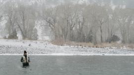 Winter fly fishing, Bozeman, Montana