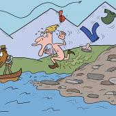 Illustration by Blaise Arsenault bear spray mishap