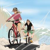 Illustration by Phil Juliano biking hyalite