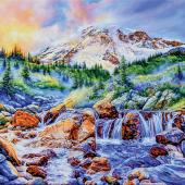painting by Hanne Lore Kohler mountain painting