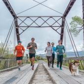 photo by Fischer Genau Running at the Jefferson river