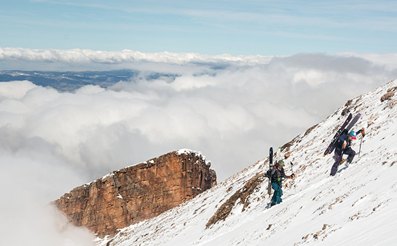 Photo by Corey Hockett skiing, backcountry skiing, Sphinx