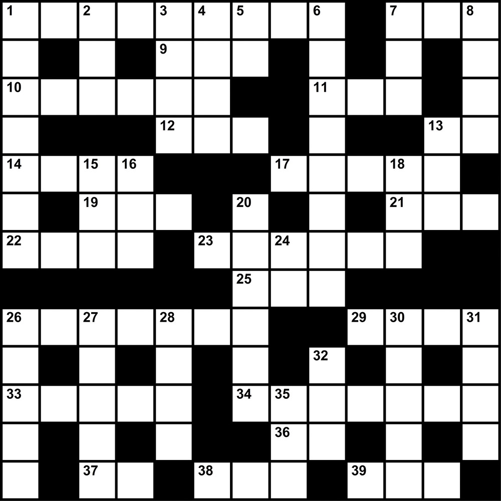 crossword puzzle, spring 2021