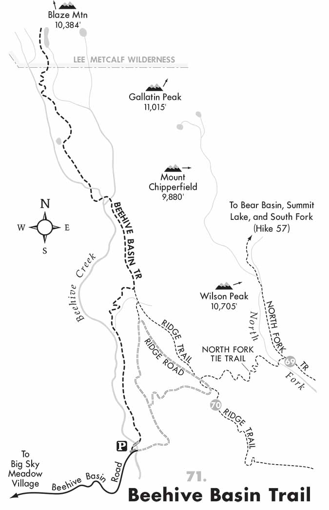 Beehive Basin Map Robert Stone's Beehive Basin Map