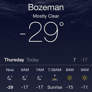 Weather in Bozeman