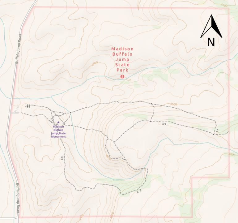 buffalo jump state park montana map