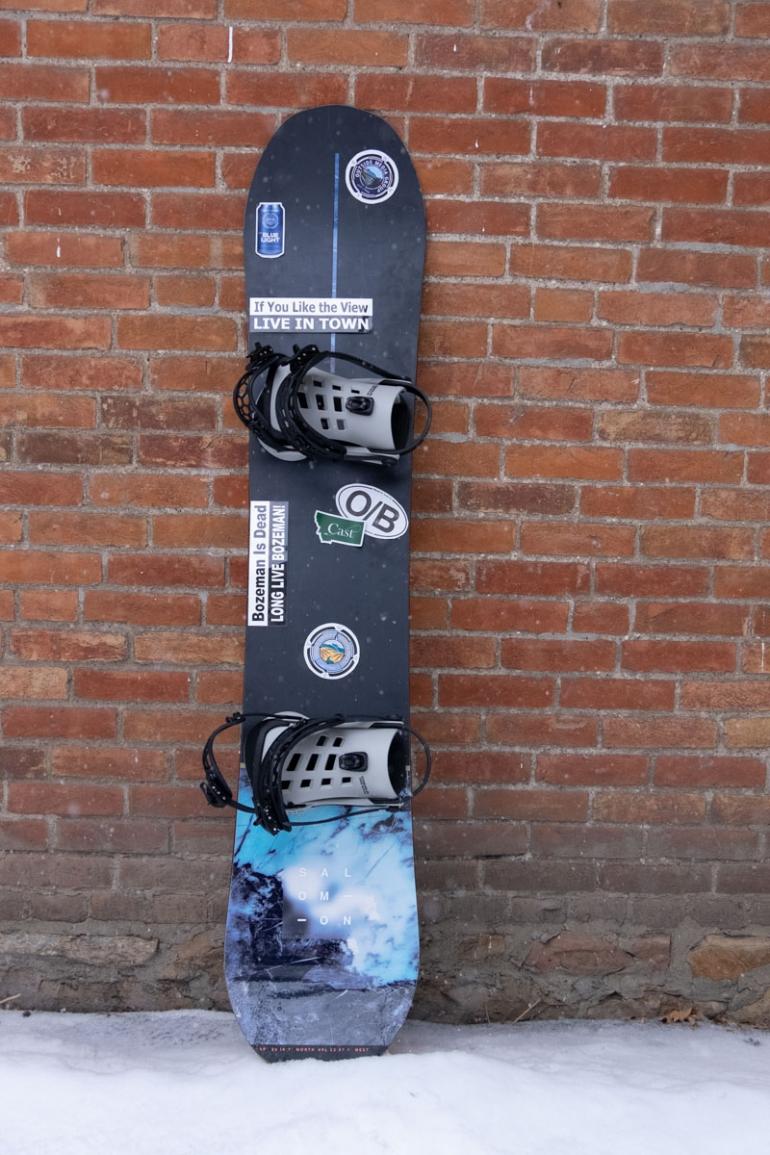 outside bozeman stickers snowboard