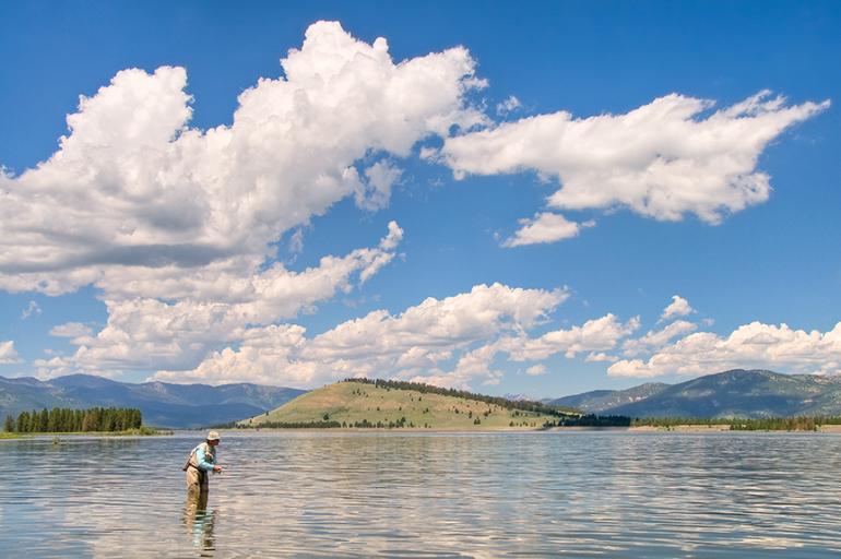 Photo by John Juracek lake fishing in Montana, fly fishing, Hebgen Lake, lakes to fish