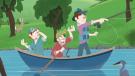 Fishing misadventure illustration